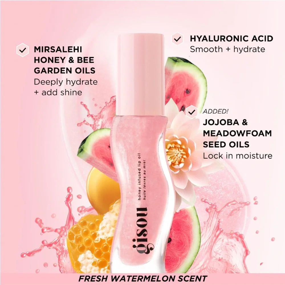 Gisou🍯 Honey Infused Watermelon Sugar Hydrating Lip Oil Full Size NWOB